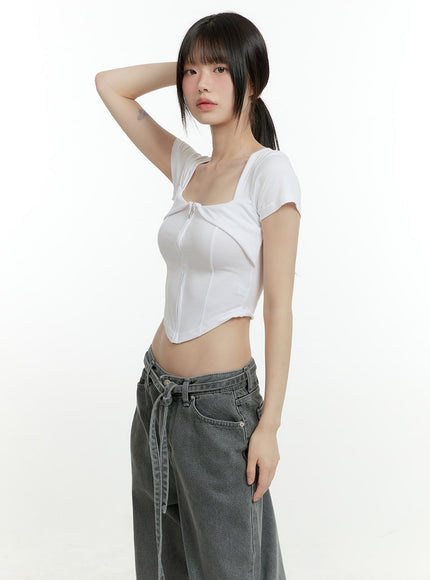 square-neck-rayon-crop-top-cg402 / White