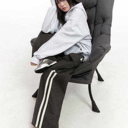 oversized-solid-hooded-sweatshirt-in427 / White