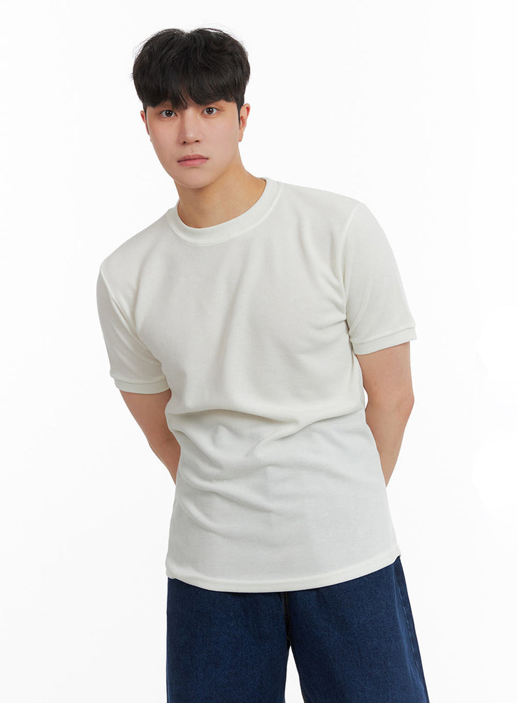 mens-solid-basic-t-shirt-ia402 / White