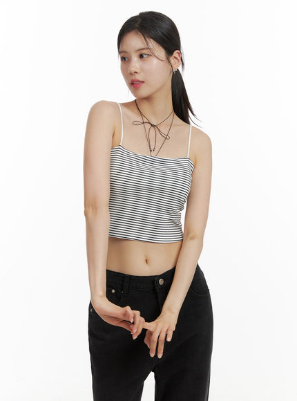 stripe-crop-cami-top-oa423 / White