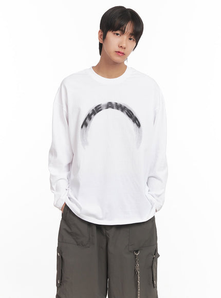 mens-graphic-cotton-long-sleeve-shirt-ia510 / White