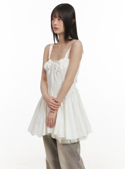 Sweetheart Lace-Up Mini Dress CD426 - White S/M Sweetheart Lace-Up Mini Dress CD426 - White S/M