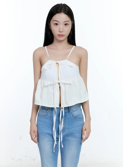 ribbon-tie-tank-top-cl530 / White