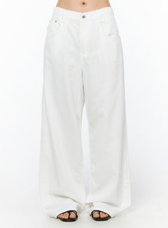 wide-leg-cotton-pants-iu516 / White