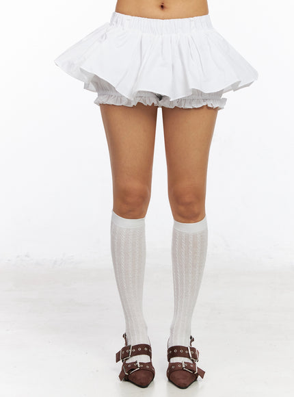 frill-mini-skort-ia527 / White