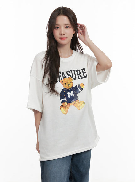 casual-teddy-bear-tshirt-ij510 / White