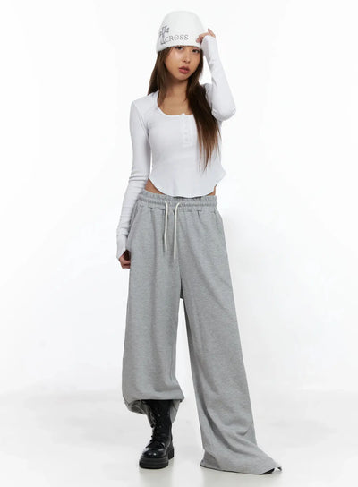 Button Crop Hooded Top ID503