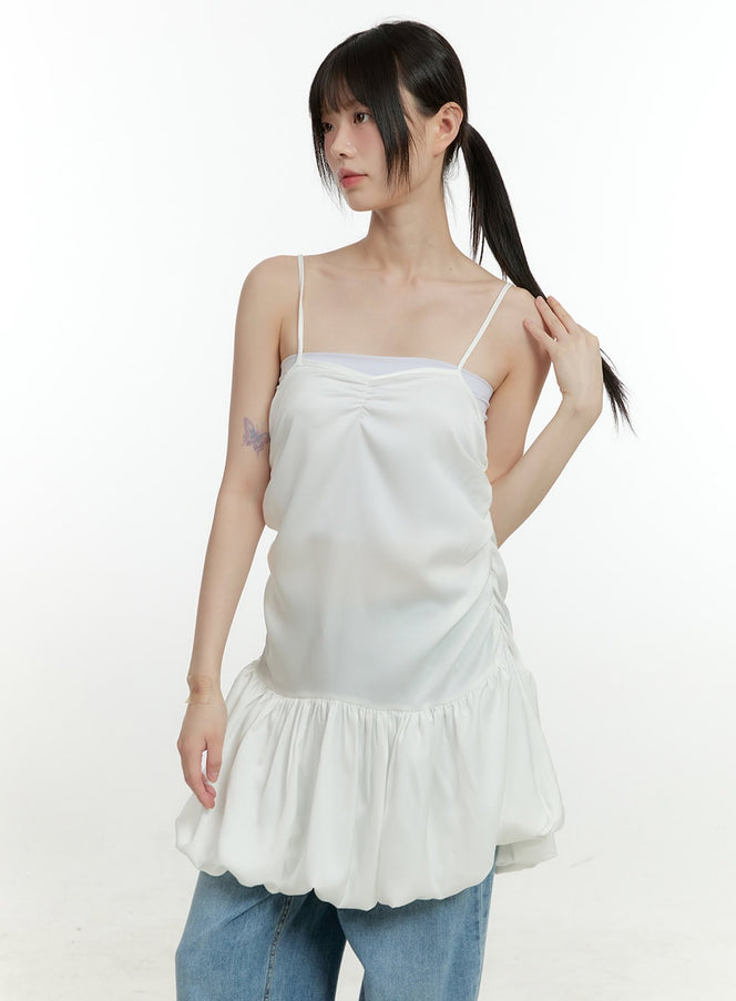 sweetheart-bubble-mini-dress-cg413 / White