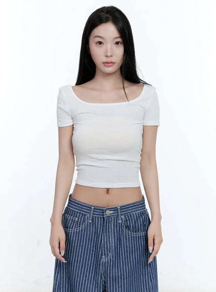 square-neck-crop-top-cl530 / White