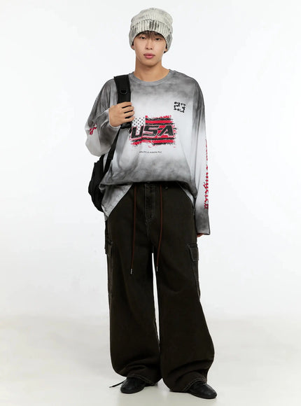 mens-vintage-graphic-gradient-long-sleeve-tee-in525 / White