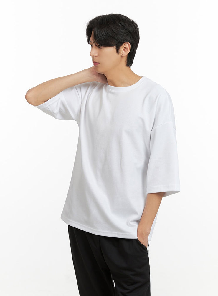 mens-boxy-oversized-t-shirt-white-iu405 / White