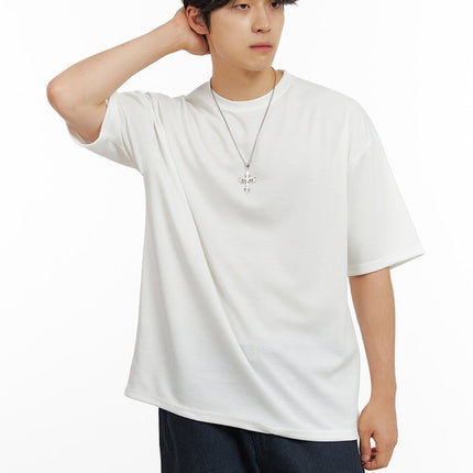 mens-basic-round-neck-t-shirt-ig409 / White