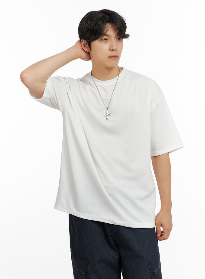 mens-basic-round-neck-t-shirt-ig409 / White