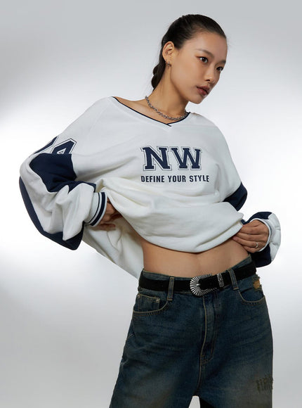 white-v-neck-jersey-sweatshirt-io409 / White