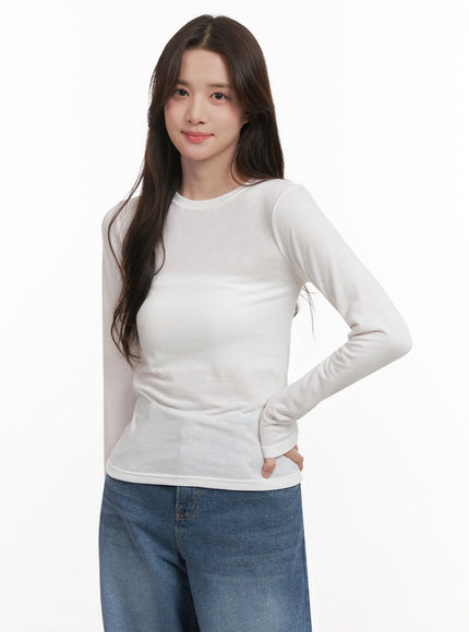 essential-slim-fit-round-neck-tee-ij510 / White