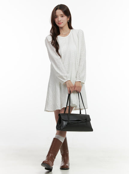 comfy-cotton-mini-dress-oo421 / White