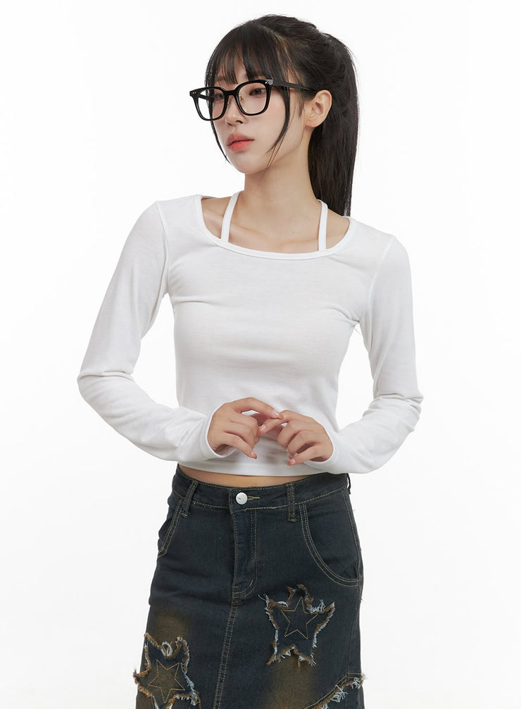 halter-neck-slim-fit-crop-top-cs403 / White