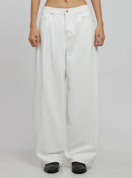high-waist-baggy-pants-ij509 / White