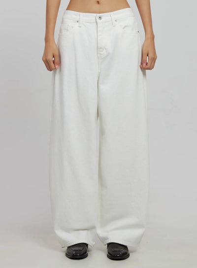 high-waist-baggy-pants-ij509 / White