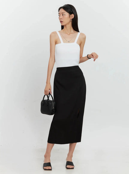 ribbed-knit-tank-top-il528 / White