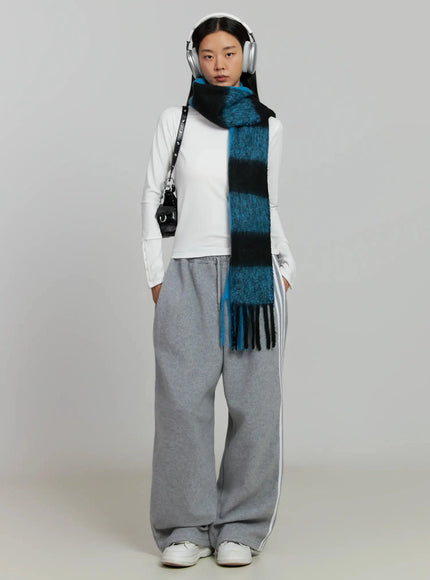 button-sleeve-ribbed-top-ij505 / White