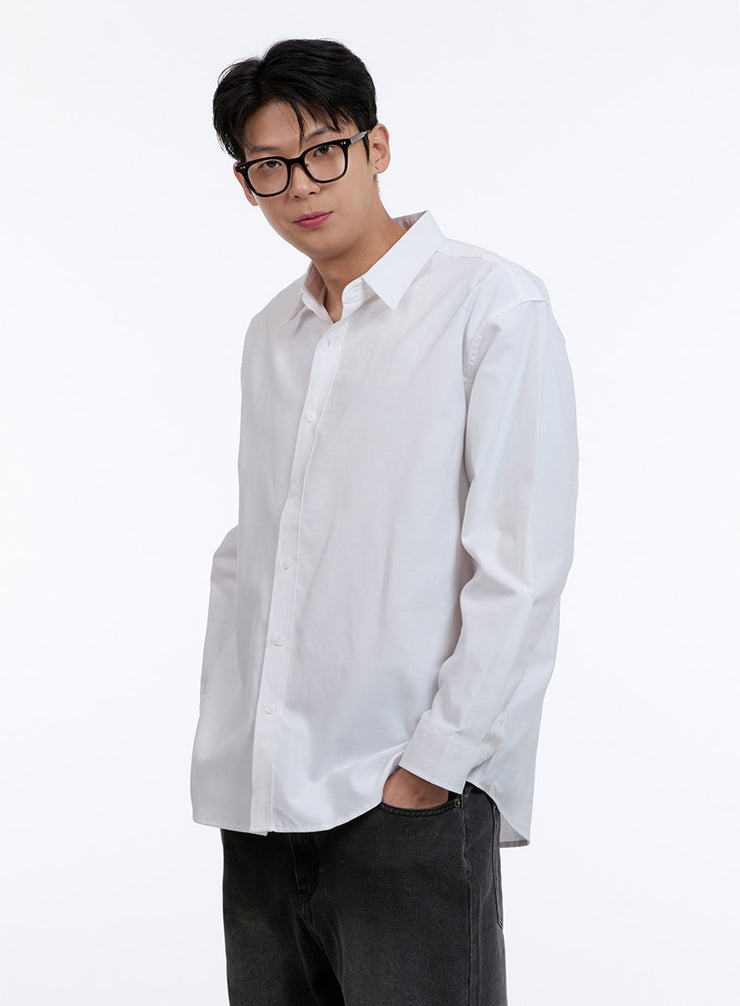 mens-oversized-cotton-shirt-ig428 / White