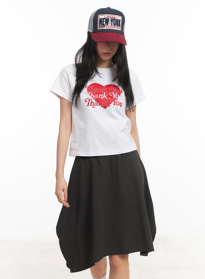 heart-graphic-cropped-t-shirt-cm504 / White