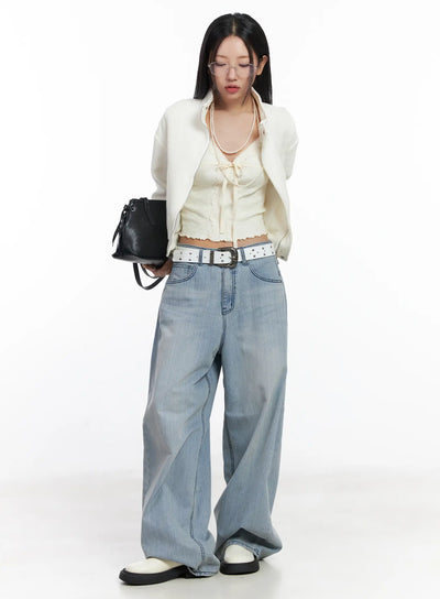 high-neck-tweed-jacket-cf503 / White