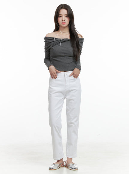 solid-cotton-straight-pants-og412 / White