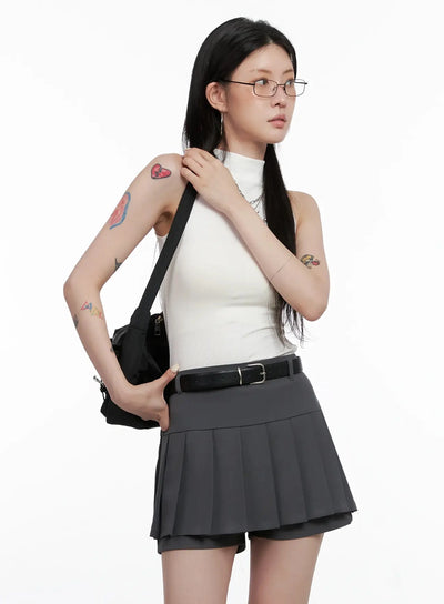 mock-neck-tank-top-is508 / White