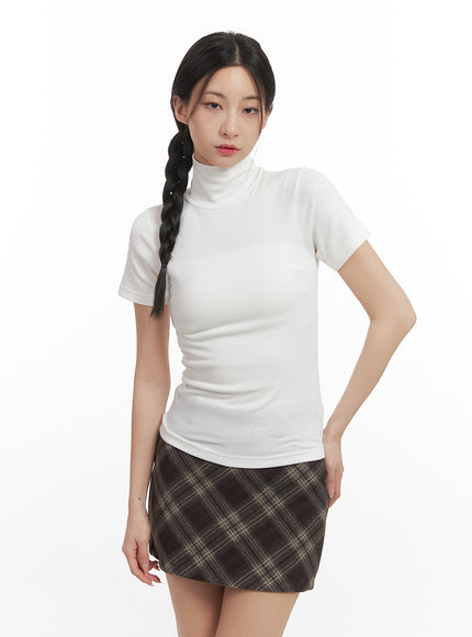 turtle-neck-slim-fit-tshirt-cn428 / White