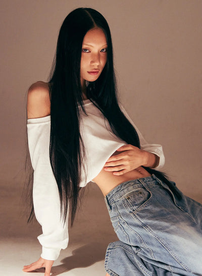 casual-off-shoulder-pullover-cs511 / White