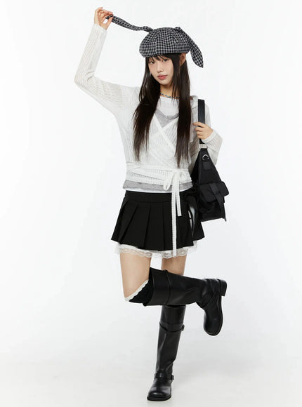 chic-lace-wrap-hoodie-cardigan-iu518 / White