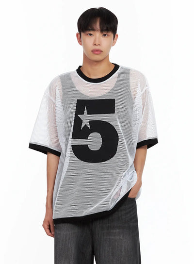 mens-mesh-star-jersey-tee-il516 / White