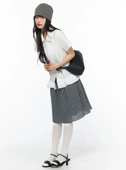 frill-flare-collar-blouse-iy525 / White