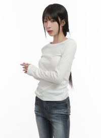 cozy-cotton-long-sleeve-tee-cs413 / White