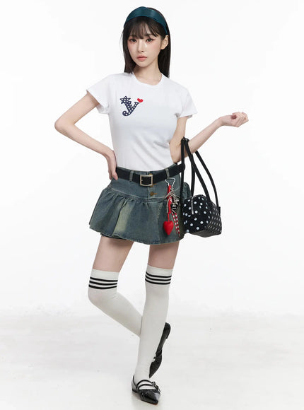 polka-dot-love-t-shirt-iu509 / White