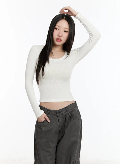 round-neck-long-sleeve-top-cm511 / White