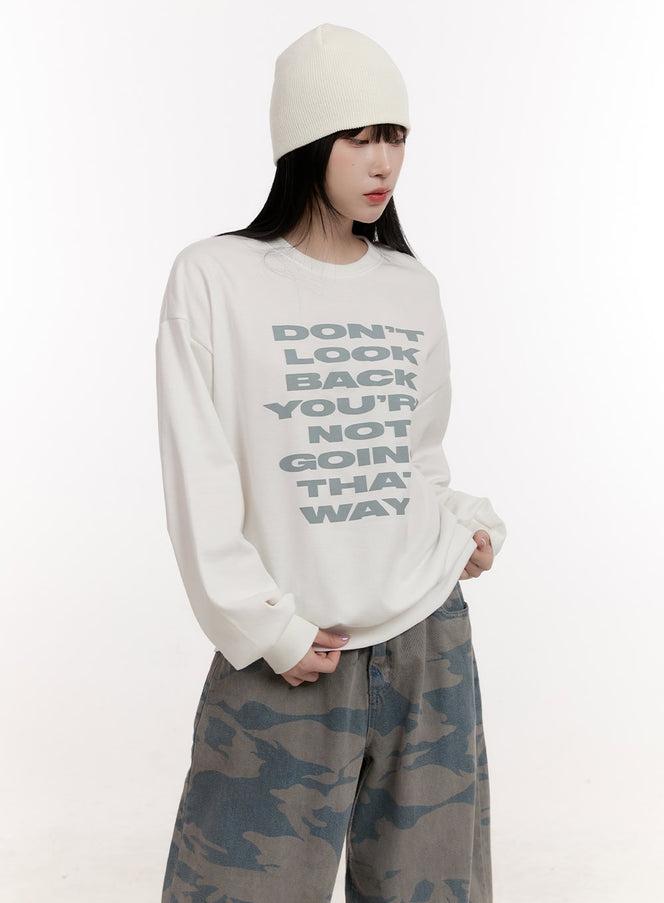 graphic-loose-fit-sweatshirt-cj529 / White