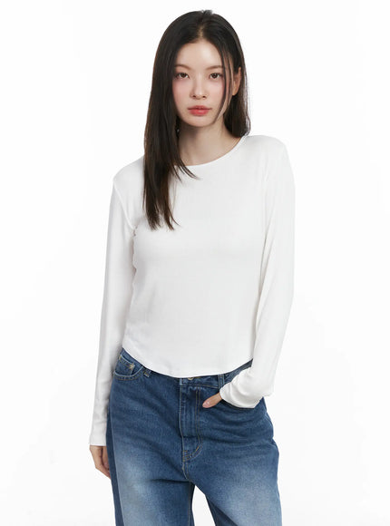 basic-boat-neck-long-sleeve-top-cj506 / White