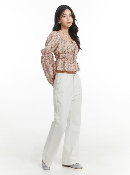 basic-straight-leg-bootcut-pants-om405 / White