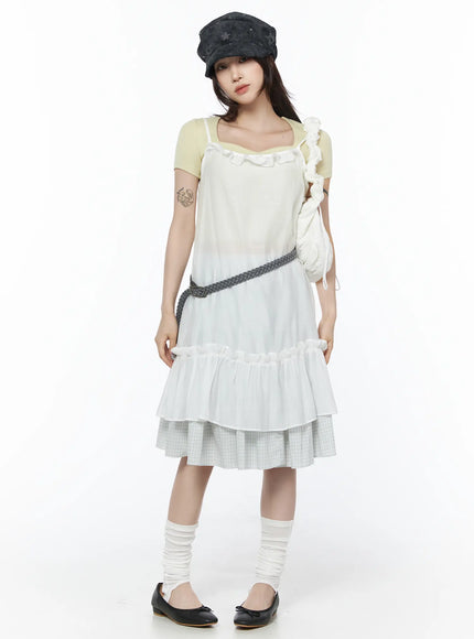sheer-chiffon-ruffle-midi-dress-cu510 / White