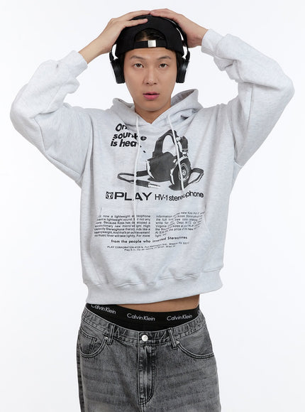 mens-cotton-lettering-graphic-hoodie-ig427 / White