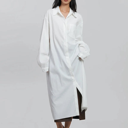classic-shirt-maxi-dress-id504 / White