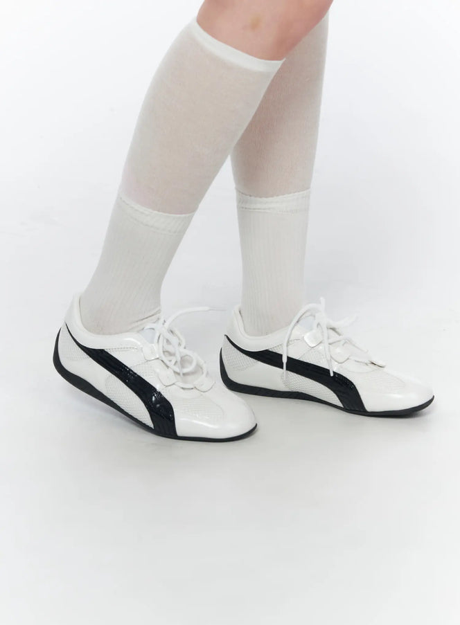 two-tone-mesh-sneakers-ca527 / White