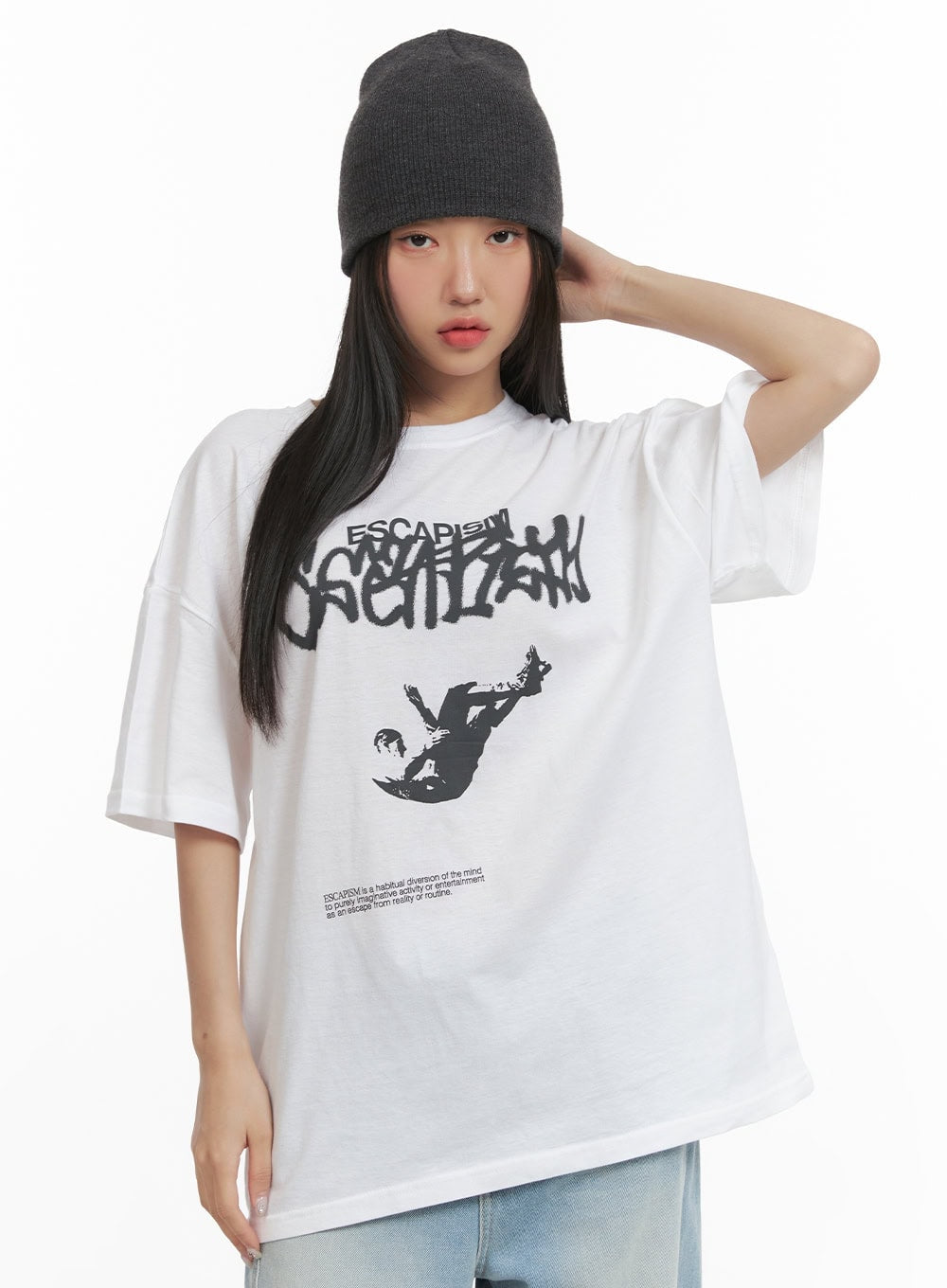 graphic-oversized-t-shirt-cy423 / White