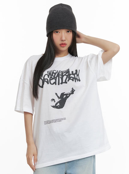 graphic-oversized-t-shirt-cy423 / White