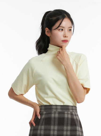 high-collar-short-sleeve-od307 / Yellow