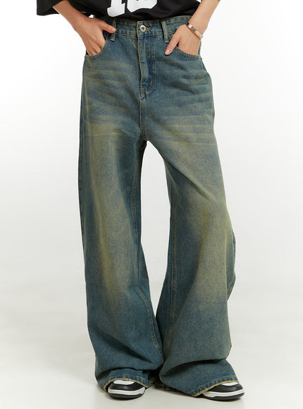 vintage-low-rise-baggy-jeans-cu421 / Yellow