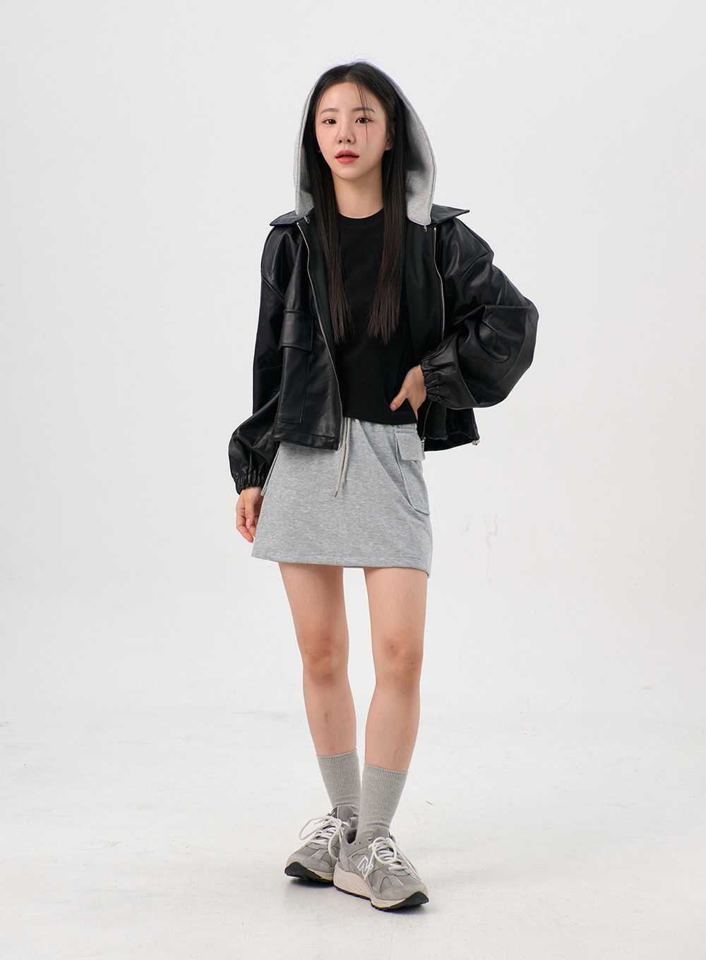 Mini skirt and hot sale hoodie